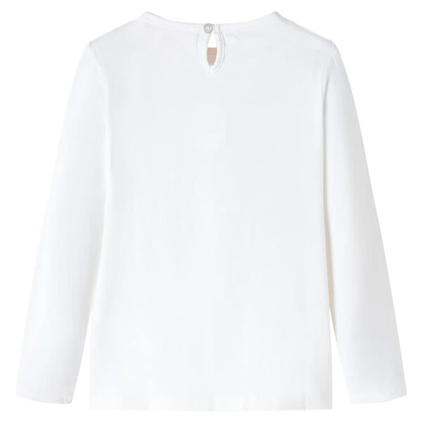 Dječja majica dugih rukava prljavo bijela boja 140