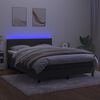 vidaXL Krevet box spring s madracem LED tamnosivi 140x200 cm bar&scaron;un