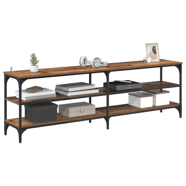 vidaXL TV ormar Staro drvo 160 x 30 x 50 cm Obrađeno drvo i čelik