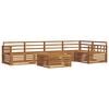vidaXL Set vanjskih sofa 6 pcs Prirodna Čvrsto drvo akacije