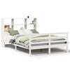 vidaXL Krevet s regalom z knjige bez madraca bijeli 140x190cm borovina