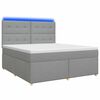 vidaXL Boxspring krevet s madracem Svjetlosiva 140 x 200 cm Tkanina