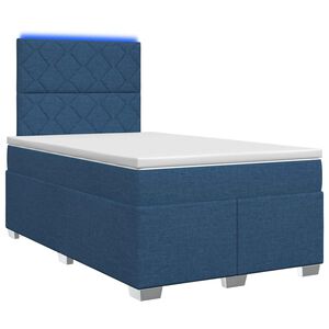 vidaXL Boxspring krevet s madracem Plava 120 x 190 cm Tkanina