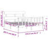 vidaXL Okvir kreveta s uzglavljem veliki bračni od masivnog drva