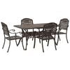 vidaXL Vrtni set za objed 5 pcs Bijelo Aluminij