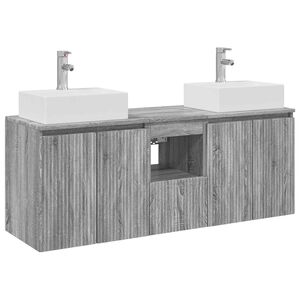 vidaXL Set ormarića za kupaonicu 3 kom. Siva Sonoma 129 x 41 x 79.5 cm