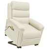 vidaXL Masažna fotelja na podizanje krem baršunasta