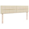 vidaXL Otomanski okvir kreveta s madracima krem 160x200cm od tkanine