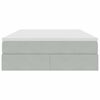 vidaXL Krevet s madracem i skladi&scaron;tem Svijetlo siva 140 x 200 cm