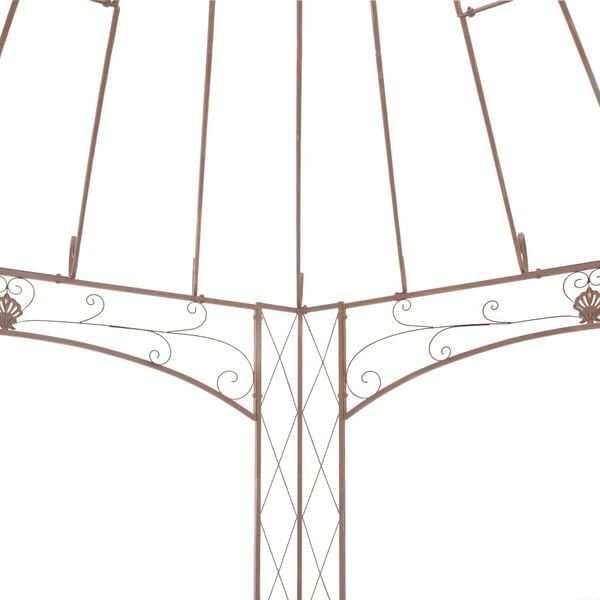 vidaXL Vrtni paviljon antikni smeđi 4 m željezni