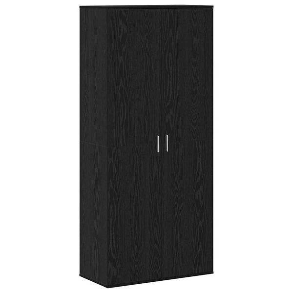 vidaXL Highboard Crni hrast 80 x 39 x 178 cm Konstruirano drvo