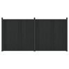 vidaXL Panel ograde 2 kom. 355 x 186,5 cm WPC i aluminij Crna