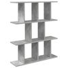 vidaXL Polica na zidu Betonska siva 102 x 20 x 96 cm Konstruirano drvo