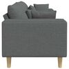 vidaXL Tkaninska sofa s jastukom Tamno siva 208 cm tkanina