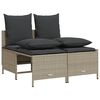 vidaXL 4-dijelni set vrtnih sofa s jastucima svijetlosivi poliratan
