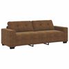 vidaXL Sofa 3 pcs Smeđa 221 x 80 x 80 cm Platnasta tkanina