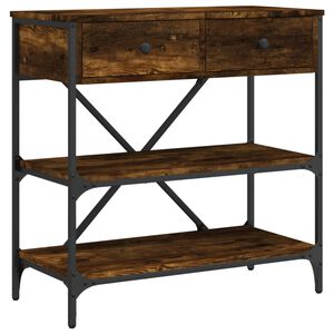 vidaXL Konzolni stol boja hrasta 75 x 34,5 x 75 cm konstruirano drvo