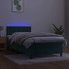 vidaXL Krevet box spring s madracem LED tamnozeleni 80 x 200 cm bar&scaron;un
