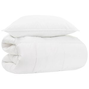 vidaXL Set deka 2 kom. 135 x 200 cm Sve sezone Bambus Bijela