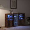 vidaXL LED komoda Staro drvo 162 x 37 x 100 cm Konstruirano drvo