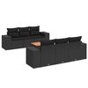 vidaXL 7-dijelni set vrtnih sofa od poliratana s jastucima crni