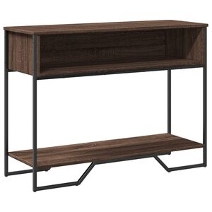 vidaXL Konzolni stol boja hrasta 100 x 35 x 74,5 cm konstruirano drvo