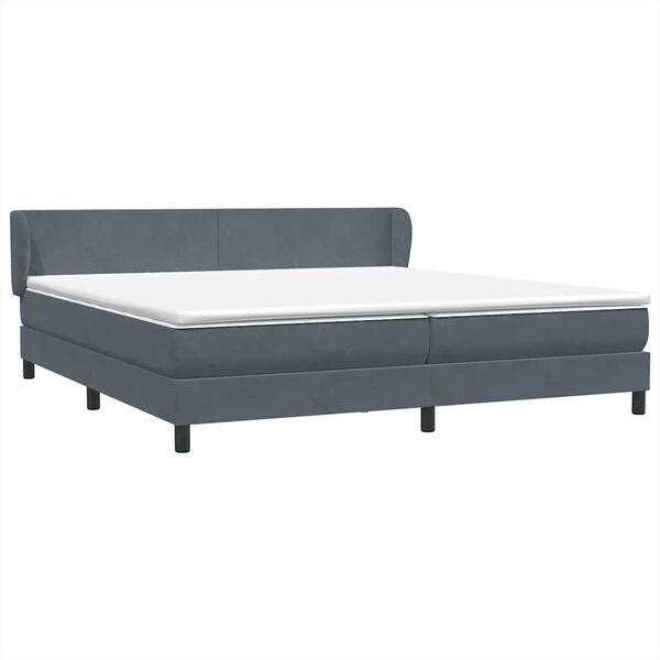 vidaXL Box Spring krevet s madracima tamno sivi 180x210 cm bar&scaron;un