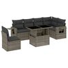 vidaXL 7-dijelni set vrtnih sofa sivi od poliratana