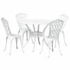 vidaXL Vrtni set za objed 5 kom. Bijelo Aluminij
