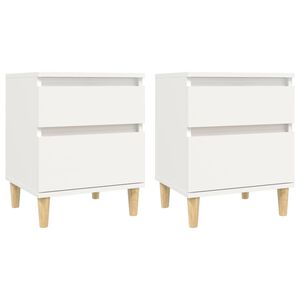 vidaXL Noćni ormarići 2 kom Bijela 40x35x50 cm