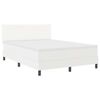 vidaXL Krevet s opruga kutije Bijelo 140 x 200 cm Umjetna koža