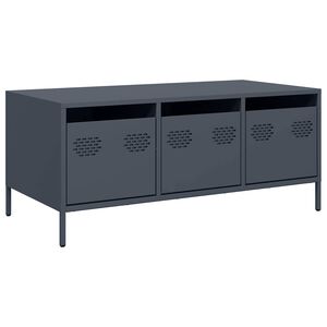 vidaXL Stolić za kavu antracit 101,5x50x43,5 cm hladno valjanog čelika