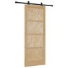 vidaXL Klizna vrata ORKDAL Prirodna 83 x 211 cm Masivna borovina