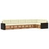 vidaXL Set vanjskih sofa 6 pcs Prirodna i krem 402 x 172,5 x 73 cm
