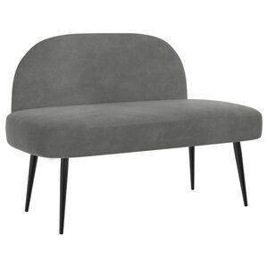 vidaXL Oblikovana klupa s naslonjačem Tamnosiva 110 x 60 x 76 cm