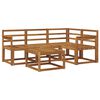 vidaXL Set vanjskih sofa 5 pcs Prirodna Čvrsto drvo akacije