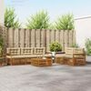 vidaXL Set vanjskih sofa s jastukom 6 pcs Prirodna i bež