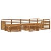 vidaXL Set vanjskih sofa 7 kom. Prirodna