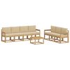 vidaXL Set vanjskih sofa 7 kom. 7-sjedala White and Beige