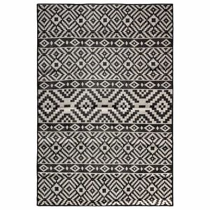vidaXL Vanjski tepih ravnog tkanja 200 x 280 cm crne pruge