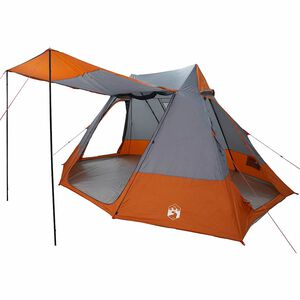 vidaXL Kamping &scaron;ator 10-osobni Vodootporan Siva i narančasta taft