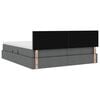 vidaXL Krevet s od storage Tamno siva 180 x 200 cm Lažna koža