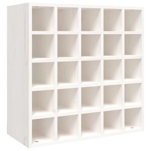 vidaXL Vinski ormarić bijeli 56x25x56 cm masivno drvo bor