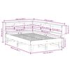 vidaXL Krevet s regalom za knjige bez madraca 120x200 cm od borovine