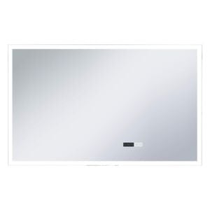 vidaXL Kupaonsko LED ogledalo sa senzorom na dodir i satom 100 x 60 cm