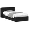 vidaXL Okvir kreveta s pohranom Crna 90 x 190 cm Konstruirano drvo