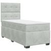 vidaXL Boxspring krevet s madracem Svjetlosiva 80 x 200 cm Bar&scaron;un