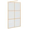 vidaXL Zid za walk-in tu&scaron; Zlatno 115 x 195 cm Staklo otporno na udarce