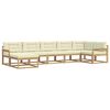 vidaXL Set vanjskih sofa 7 kom. Bijela i krem