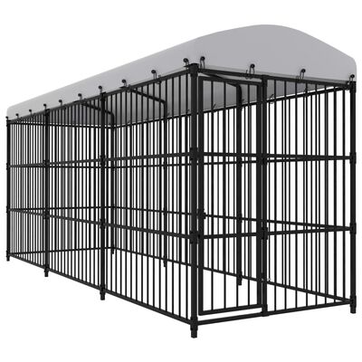 vidaXL Vanjski kavez za pse s krovom 450 x 150 x 210 cm